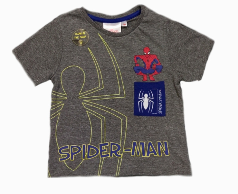 Spiderman T-Shirt Dunkelgrau - Glow in the Dark